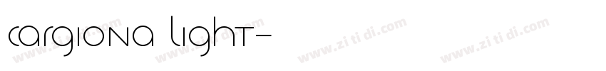Cargiona Light字体转换